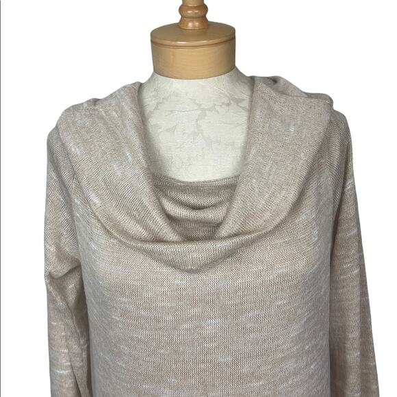 Charming Charlie Spacedye Off the Shoulder Long Sleeve Sweater Dress Beige M - Picture 2 of 9